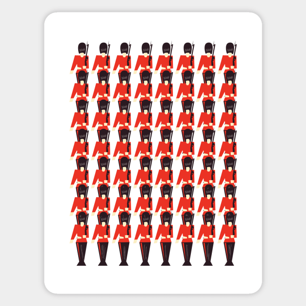 Queens Guard Pattern Sticker by nickemporium1